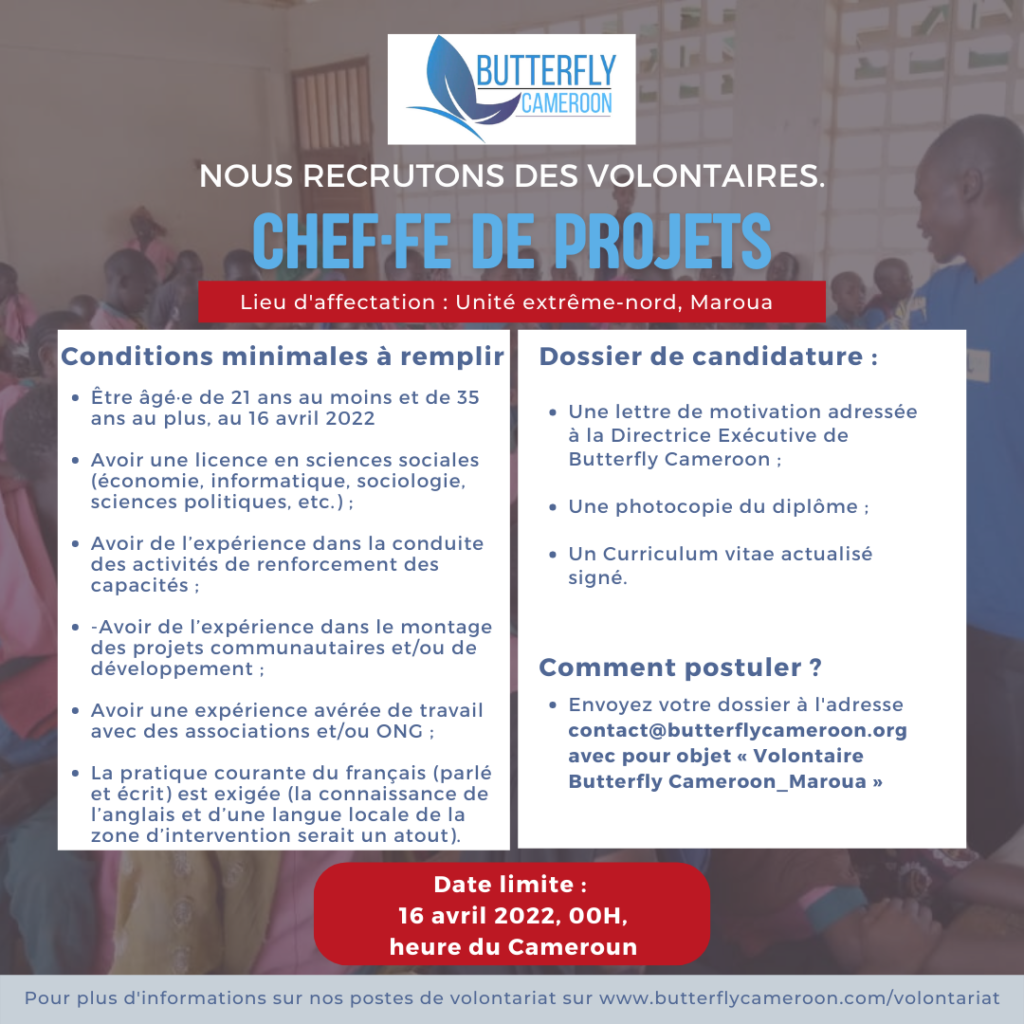 Volontaire, Chef·fe de projets